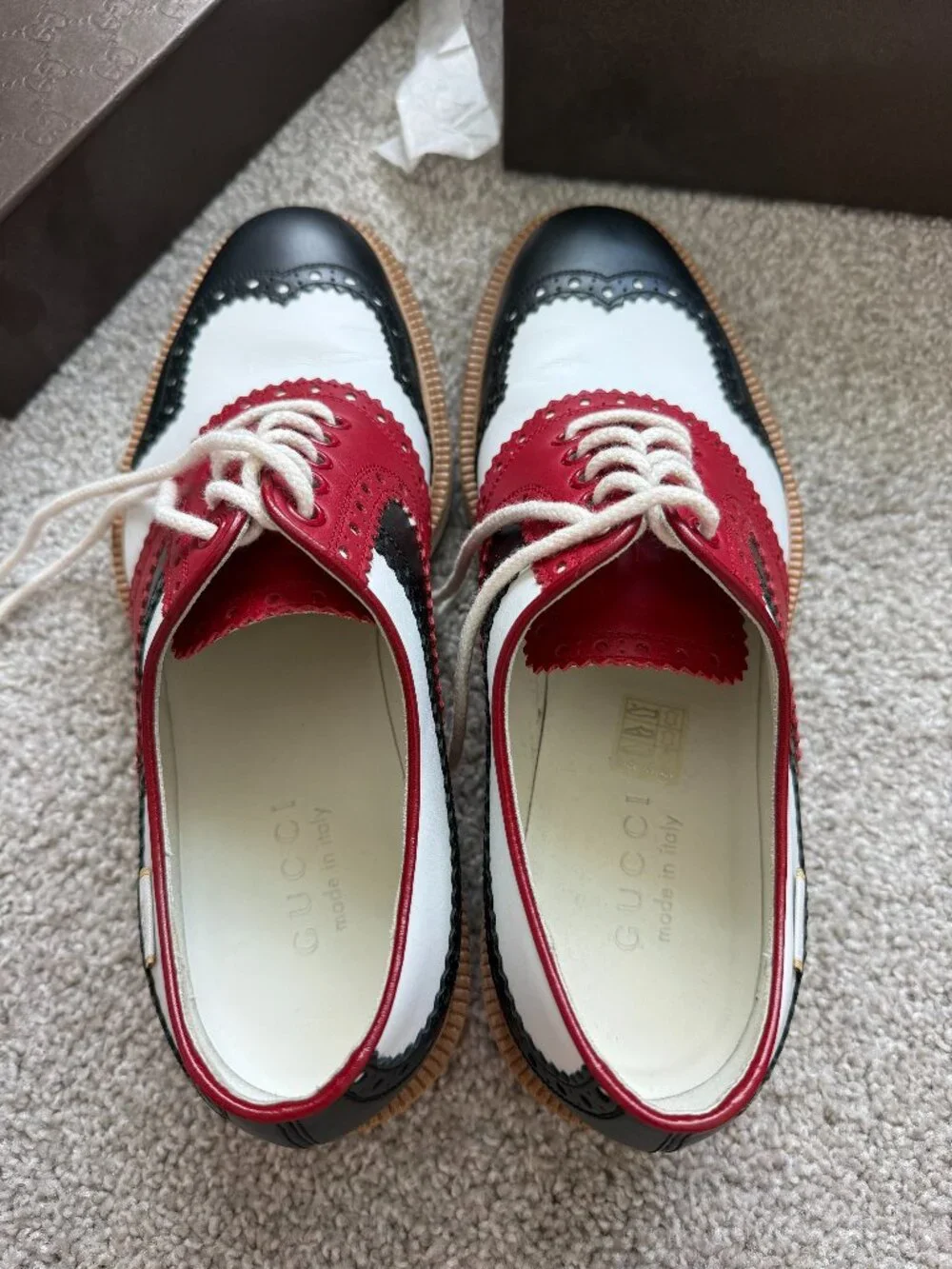 Gucci Men's Golf Shoes with FULL ORIGINAL PACKAGING Euro Size 41
